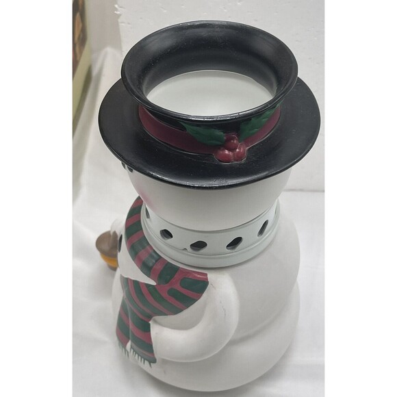AromaGlow Home Fragrance Snowman Oil Lamp Holiday Living Fragrance Complete - Picture 5 of 16